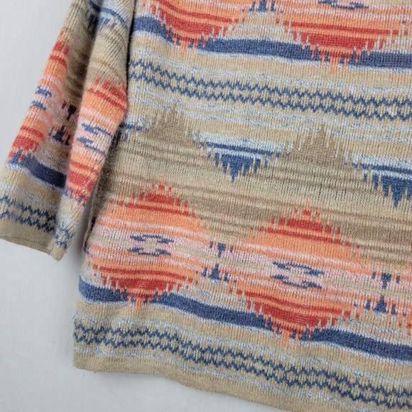 Chaps Tribal Aztec Southwestern Knit Sweater - Picture 4 of 8